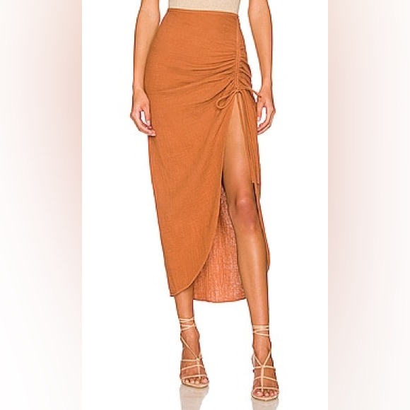 Free People Dresses & Skirts - NWT Free People Natural Cerine Ruched Skirt